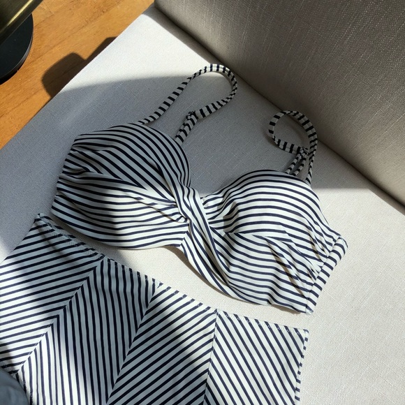 H&M High Waisted Striped Swimsuit - Picture 2 of 7